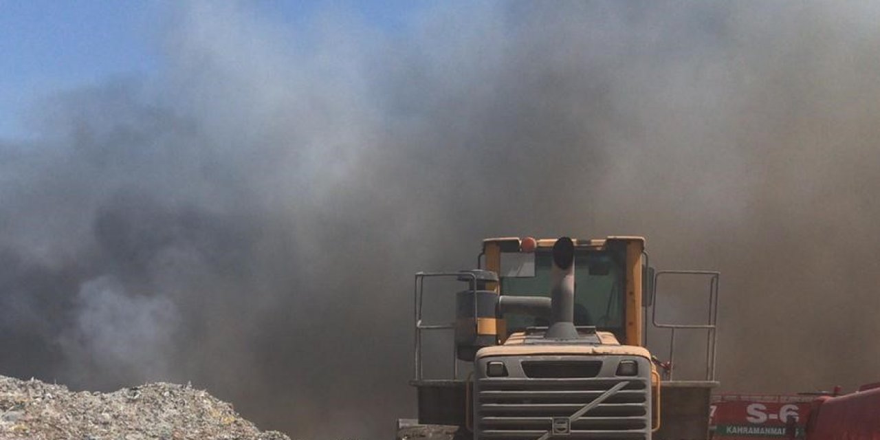 Kahramanmaraş’ta katı atık alanında yangın