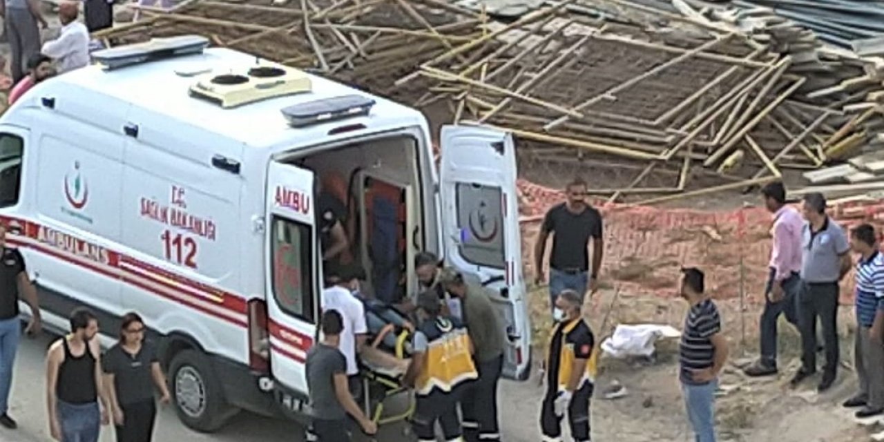Kahramanmaraş’ta inşaat işçisi 4. kattan aşağı düştü