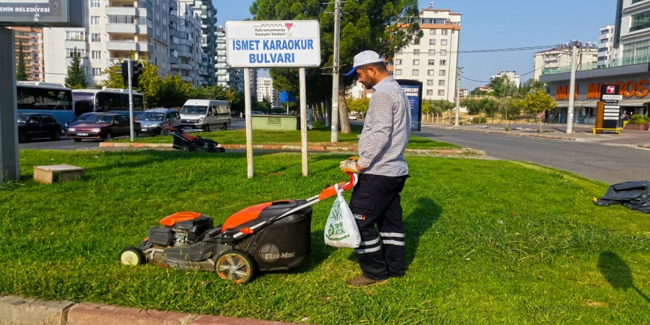 Kahramanmaraş’ta yeşil alanlarda bakım çalışması yapıldı