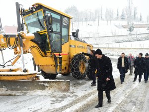 Karla Mücadelede Dulkadiroğlu Belediye Başkanı Necati OKAY Çalışmaları Yerinde İnceledi