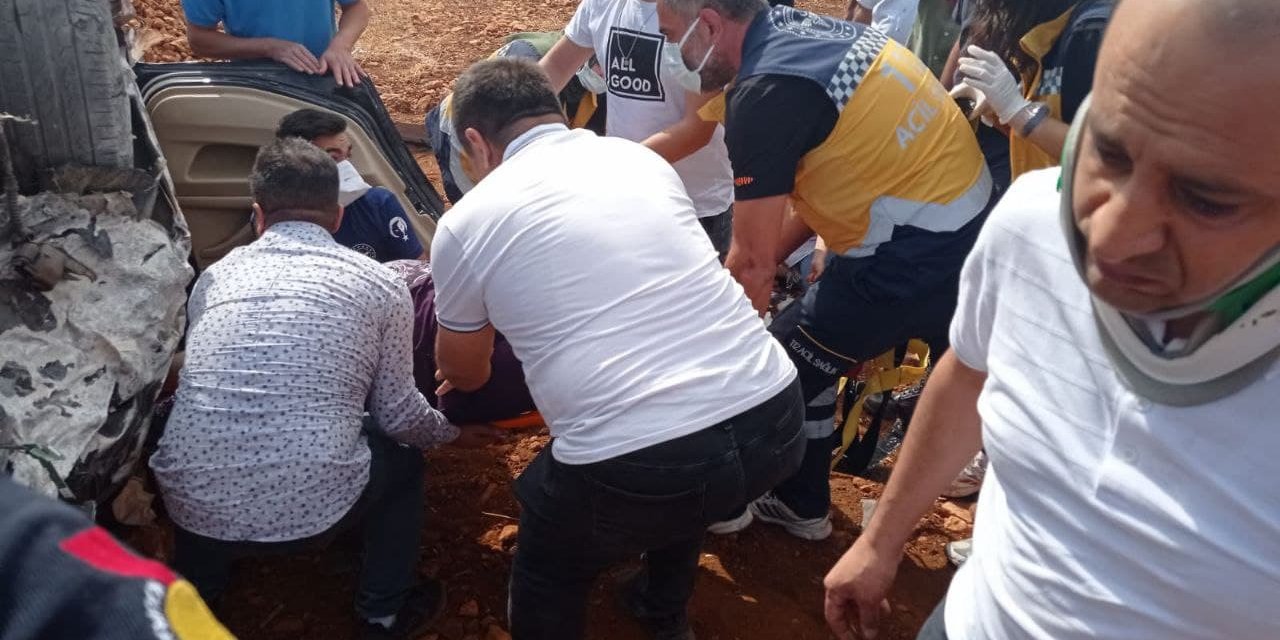 Kahramanmaraş’ta otomobil takla attı: 5 yaralı