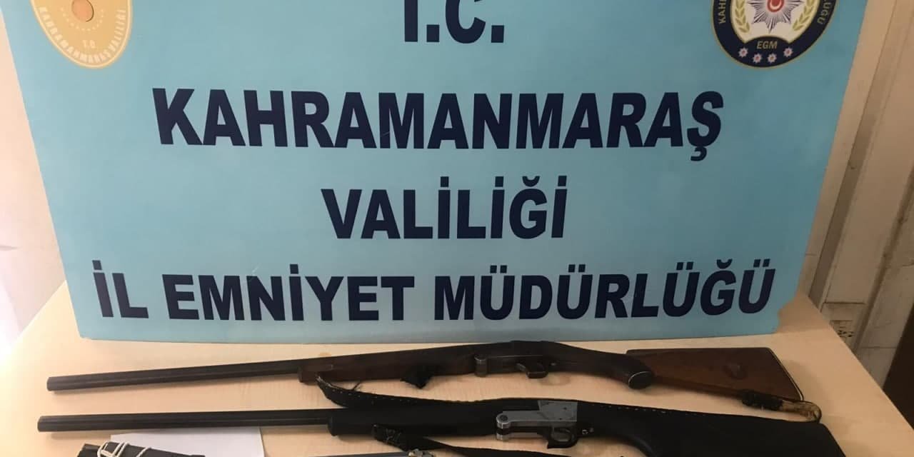 Kahramanmaraş’ta 13 kişi silahlarıyla birlikte yakalandı