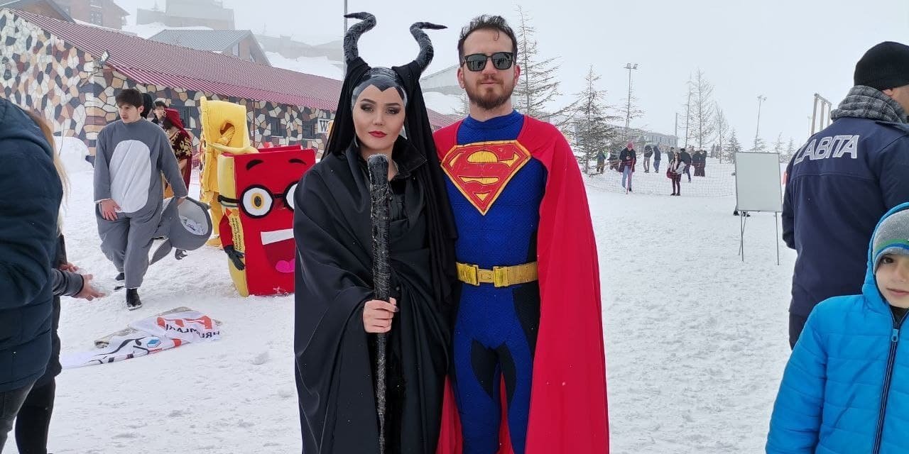 Süper kahramanlardan Kahramanmaraş’ta kızak yarışması 