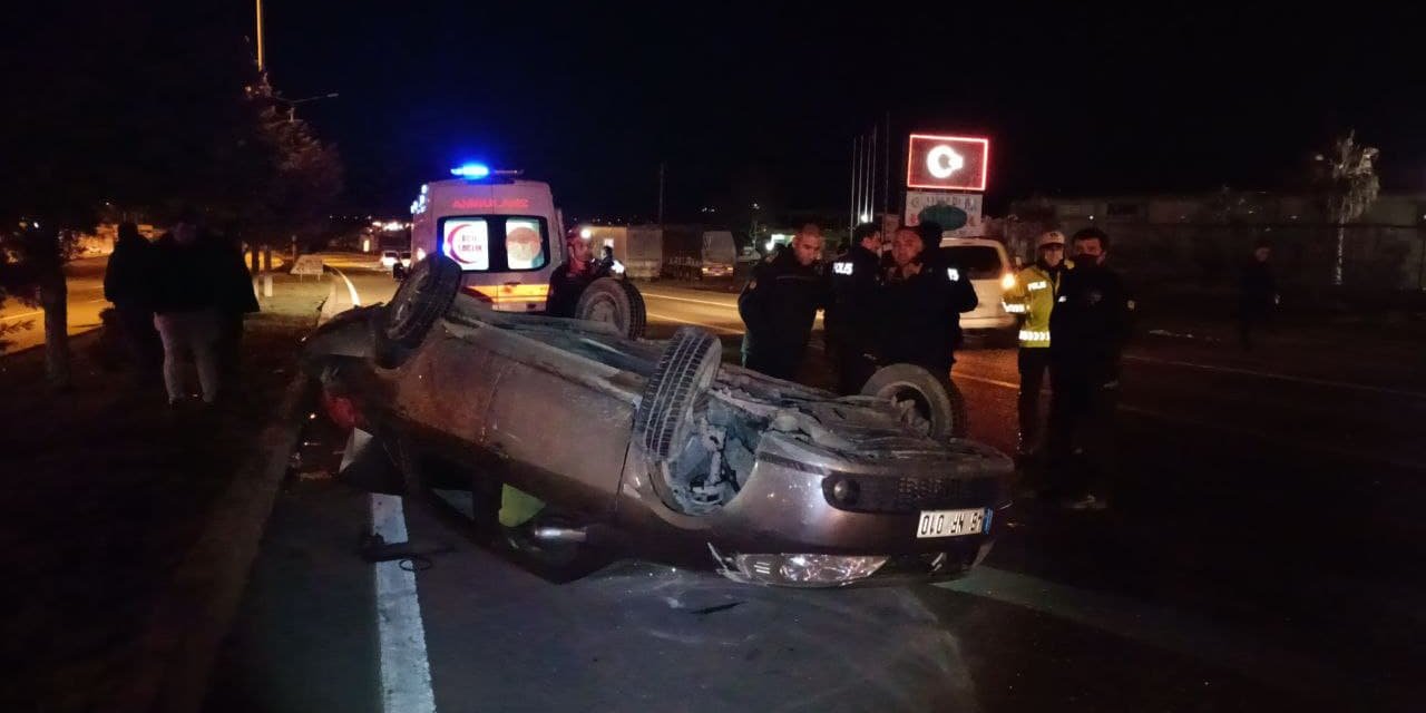 Kahramanmaraş’ta otomobil takla attı: 2 yaralı  