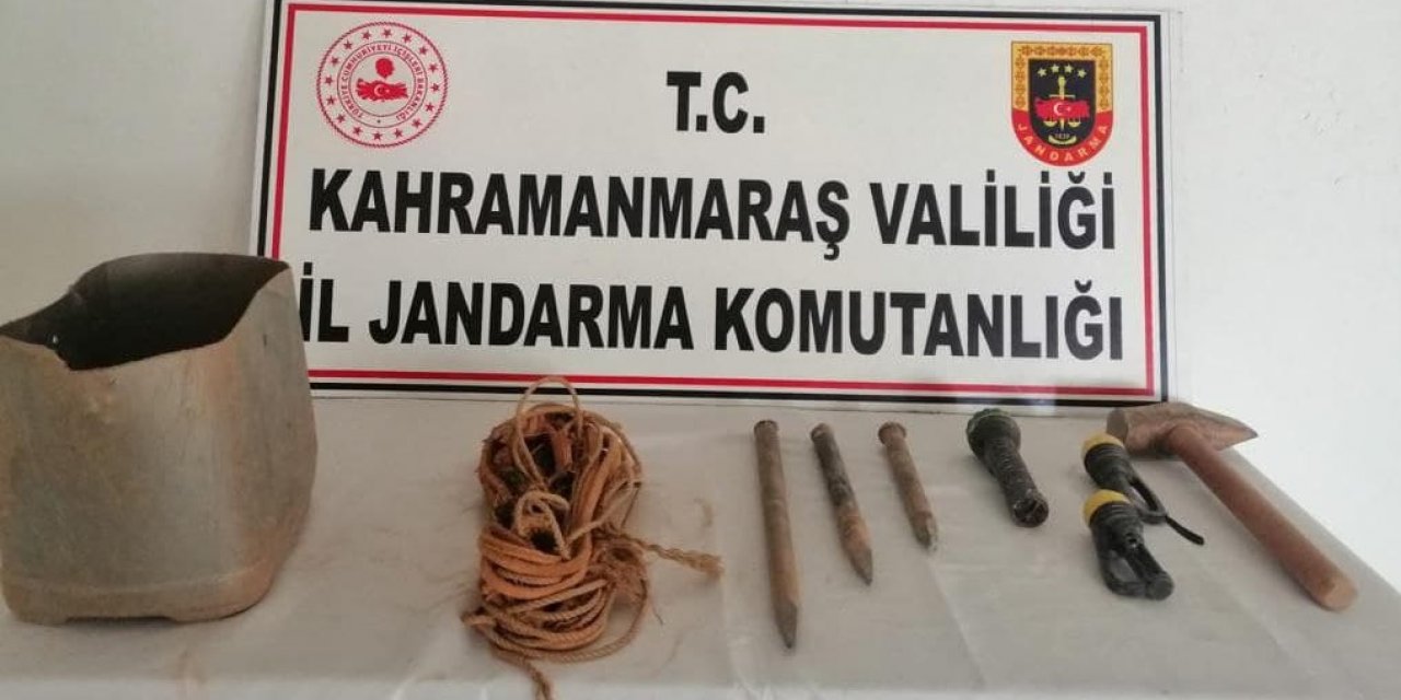 Kahramanmaraş’ta kaçak kazı yapan 2 kişi yakalandı