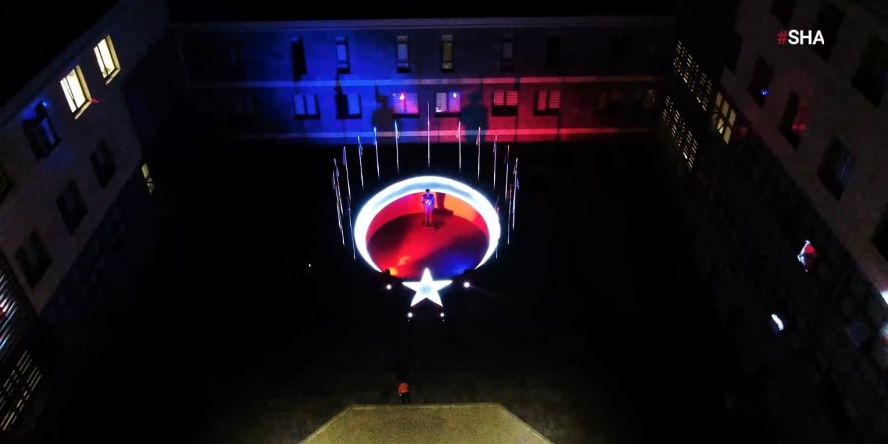 Emniyet Müdürlüğü binası polis haftasına özel ışıklandırıldı 