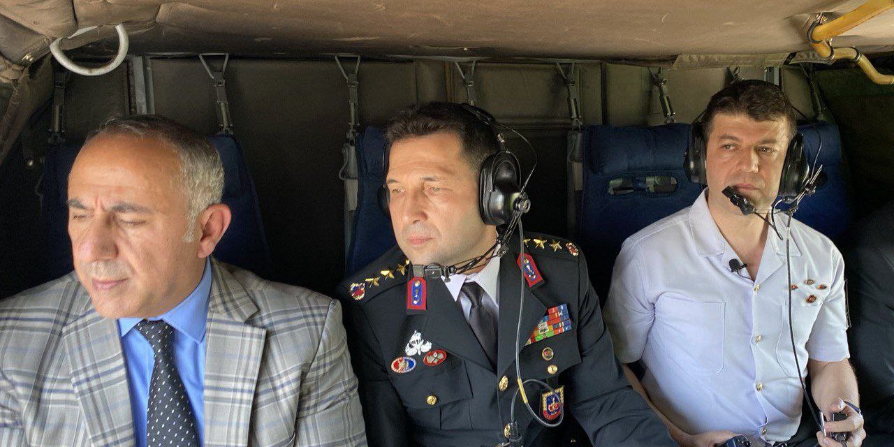 Kahramanmaraş’ta trafik havadan denetlendi  