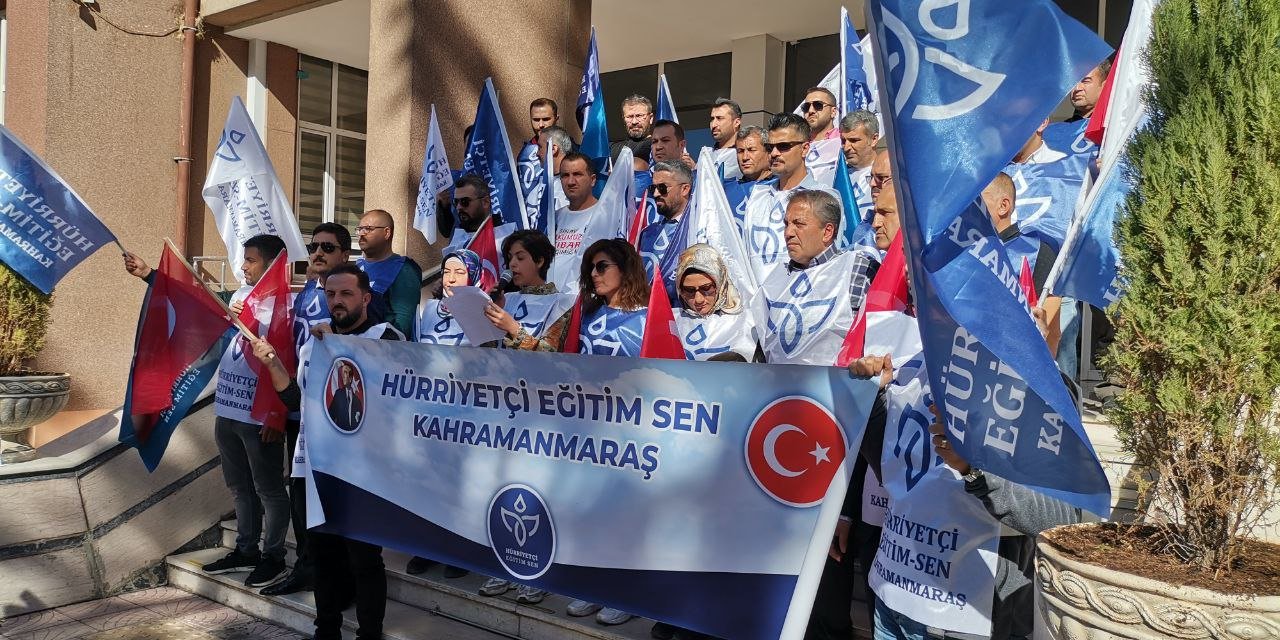 Kahramanmaraş’ta öğretmenlerden 1 gün görev bırakma eylemi