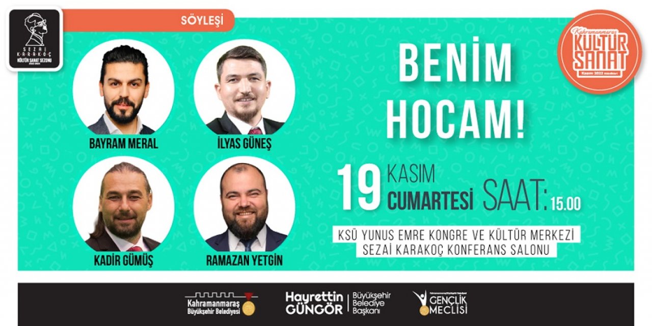 ‘Benim Hocam’ Ekibi Kahramanmaraş’ta Gençlerle Buluşacak