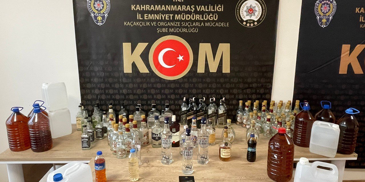 Kahramanmaraş’ta sahte alkol imalathanesine baskın