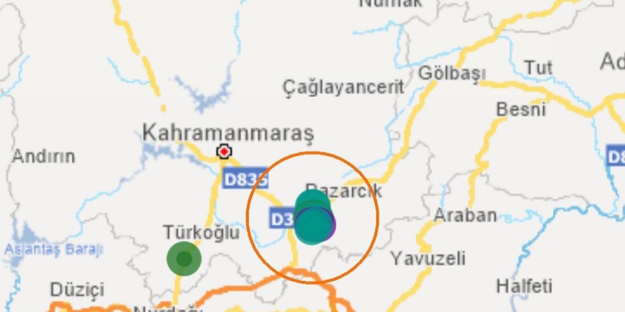 Pazarcık’ta 3.8 şiddetinde deprem