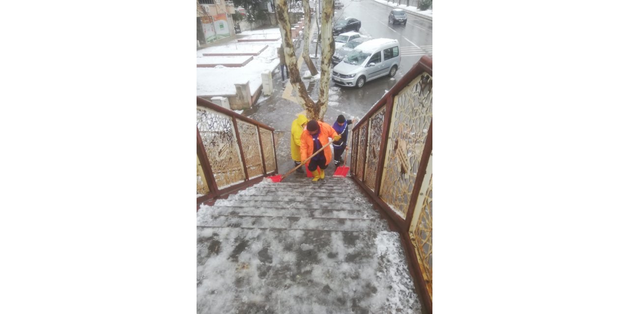 Yaya Yollarında Kar Temizliği