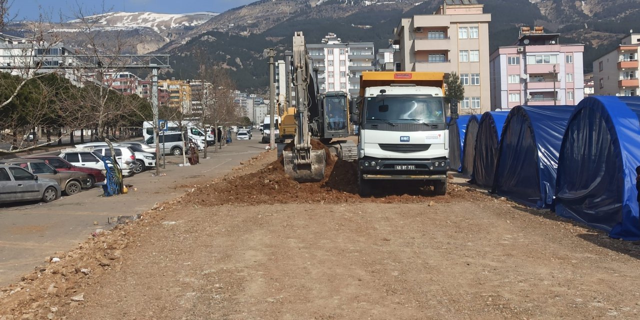Büyükşehir Geçici Konaklama Alanlarında Alt ve Üstyapı Çalışmalarını Sürdürüyor
