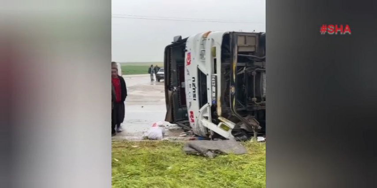 Tarım işçilerini taşıyan minibüs devrildi:  9 yaralı  
