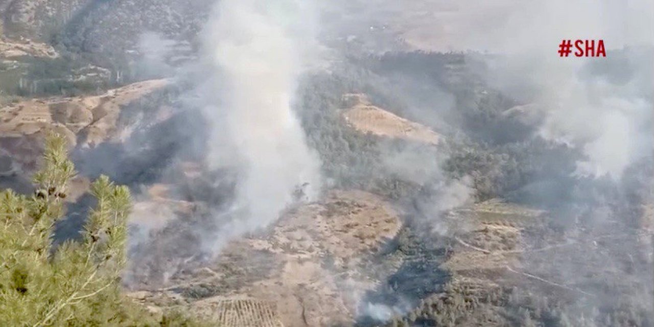 Kahramanmaraş'ta çıkan orman yangınına müdahale ediliyor