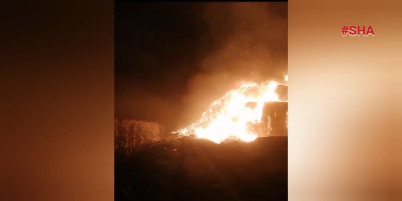 Saman balyaları cayır cayır yandı  