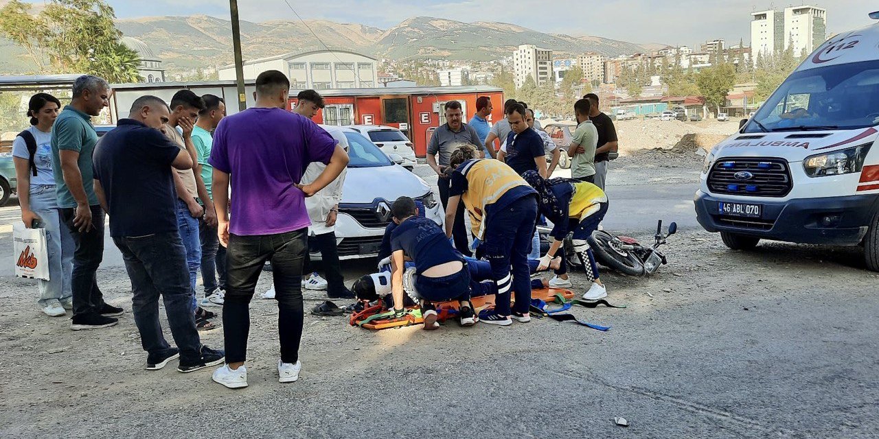 Otomobil ile motosiklet çarpıştı: 1 yaralı