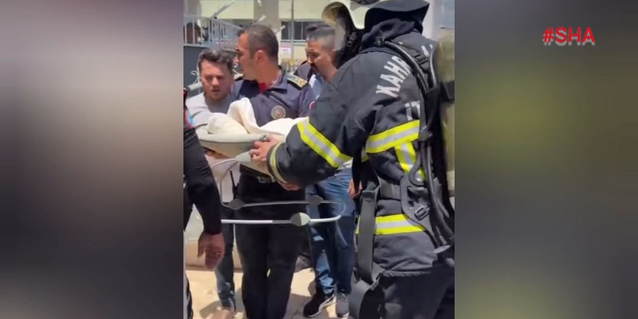 Kahramanmaraş'ta Evde Çıkan Yangında Anne ve Bebeği Dumandan Etkilendi! 