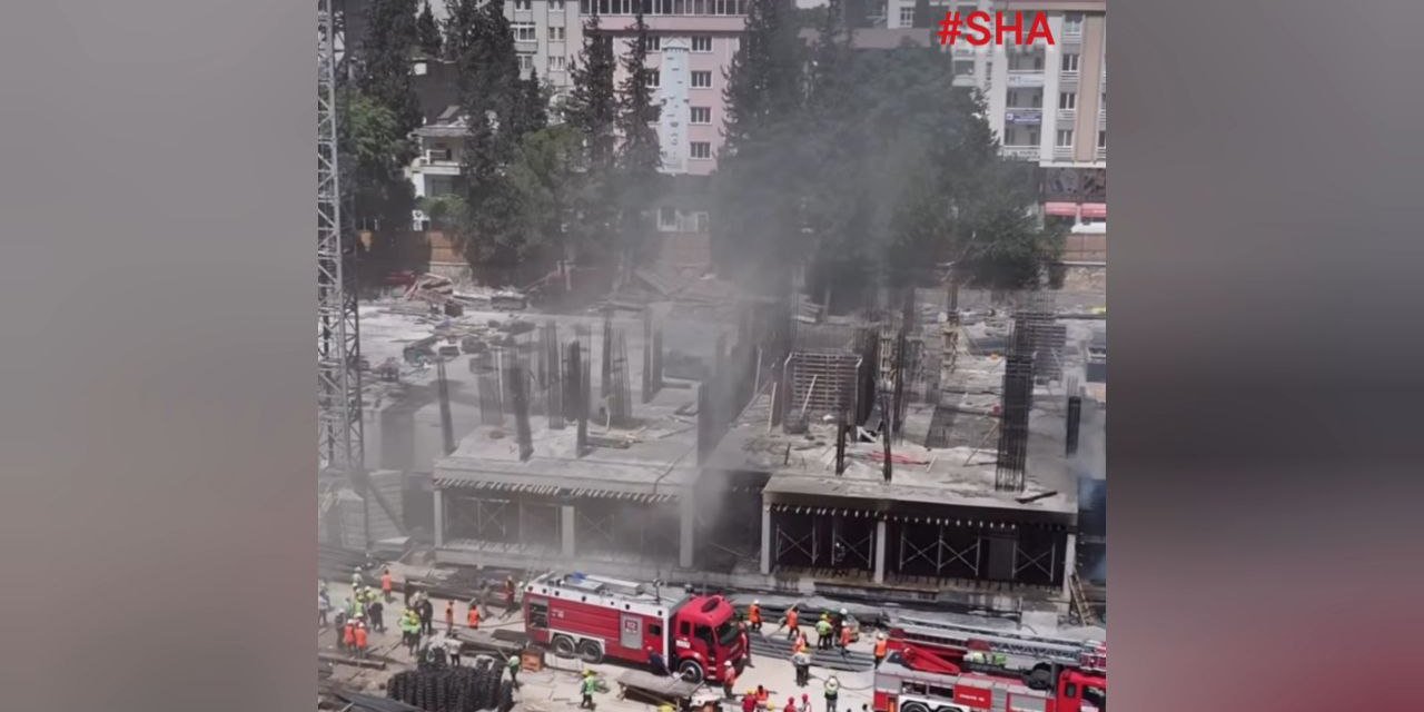 Kahramanmaraş TOKİ inşaatında yangın 