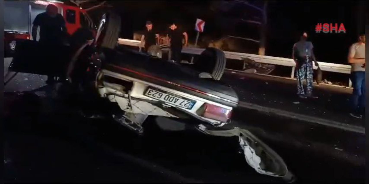 Kahramanmaraş’ta çekici ile çarpışan otomobil takla attı: 5 yaralı 