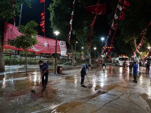 Program Öncesi Demokrasi Meydanı dezenfekte edildi!