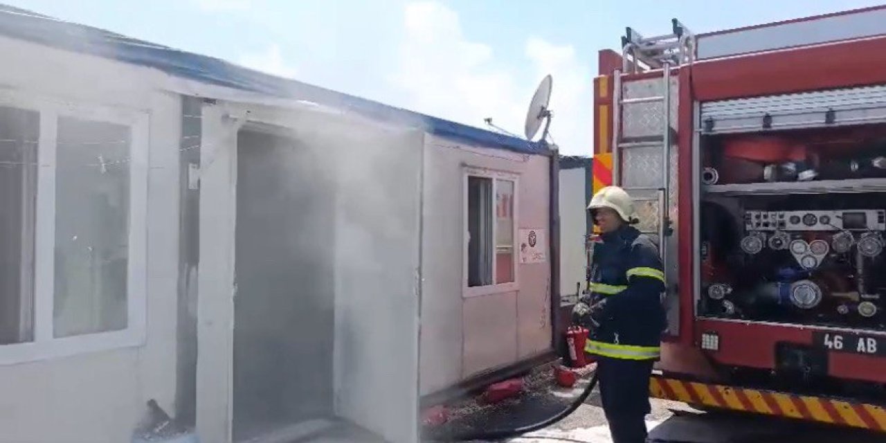 Kahramanmaraş’ta konteynır yangını 