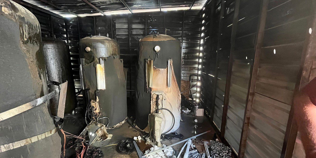 Kahramanmaraş’ta konteyner yangını korkuttu