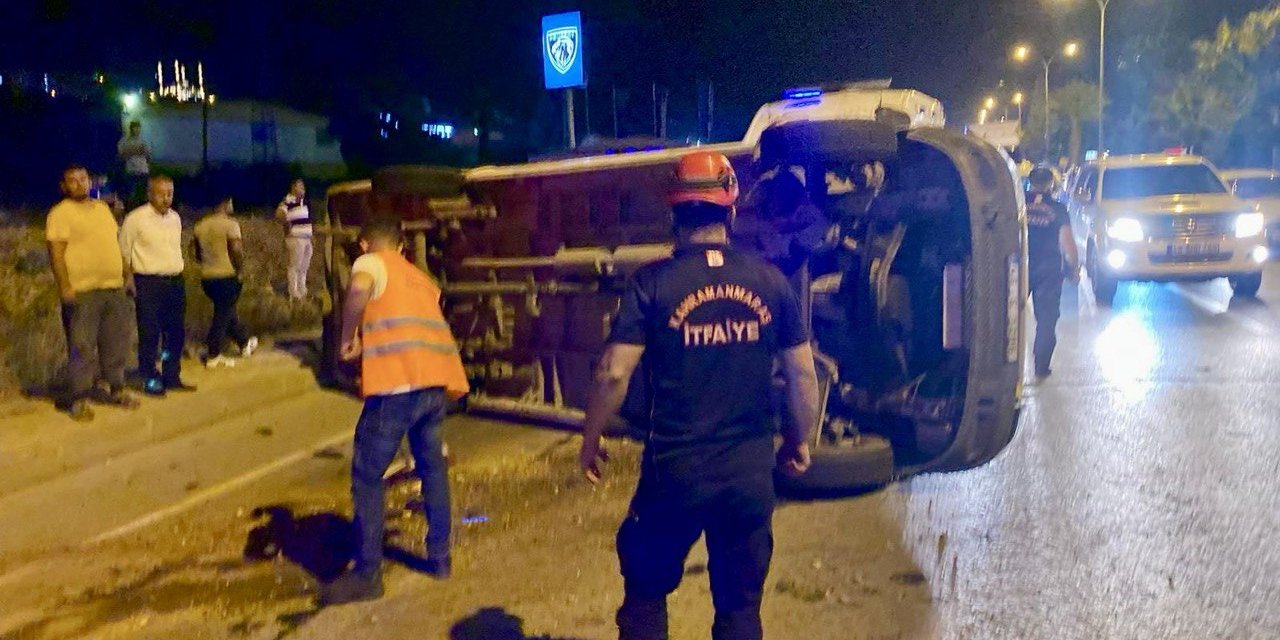 Kahramanmaraş’ta Yolcu Minibüsü Devrildi: 9 Yaralı