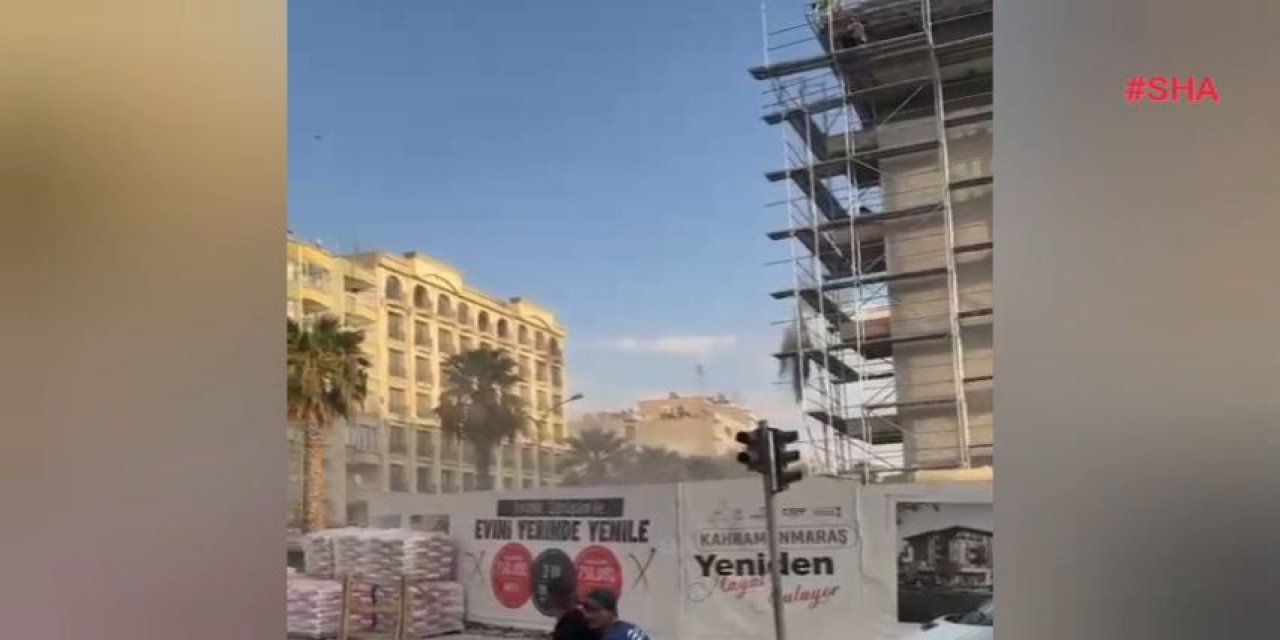 Kahramanmaraş’ta inşaat işçisi çevreyi toza buladı   