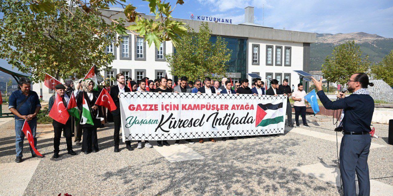 Kahramanmaraş’ta üniversite öğrencilerinden Gazze’ye destek! 