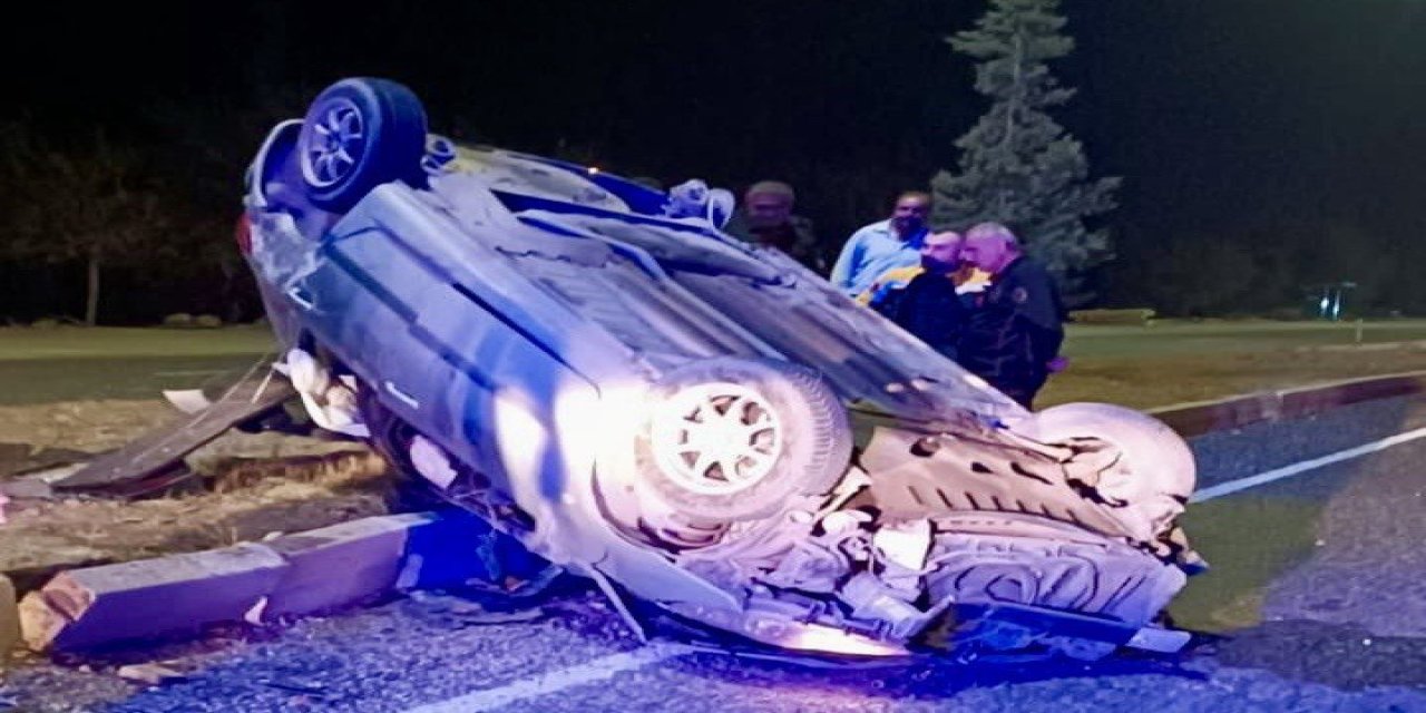 Türkoğlu’nda otomobil takla attı: 1 yaralı