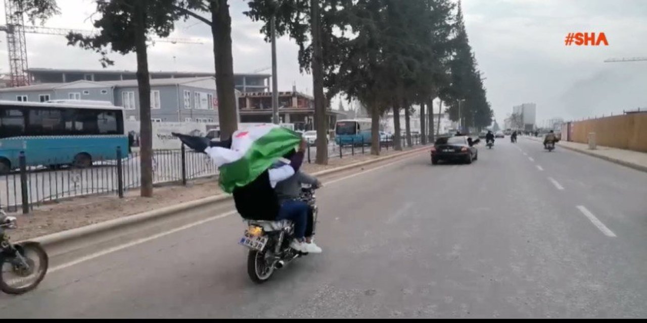 Kahramanmaraş'ta Suriyeli Mülteciler, Baas Rejiminin Çöküşünü Kutladı