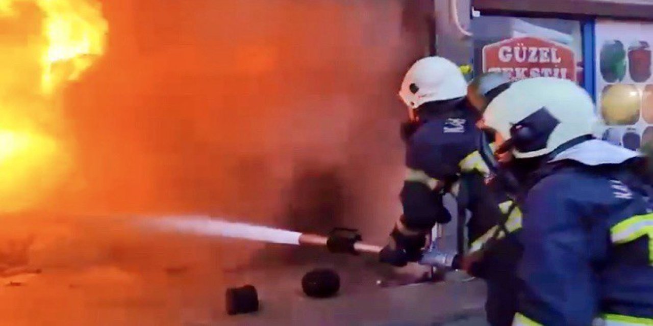 Kahramanmaraş’ta işyeri yangını korkuttu 