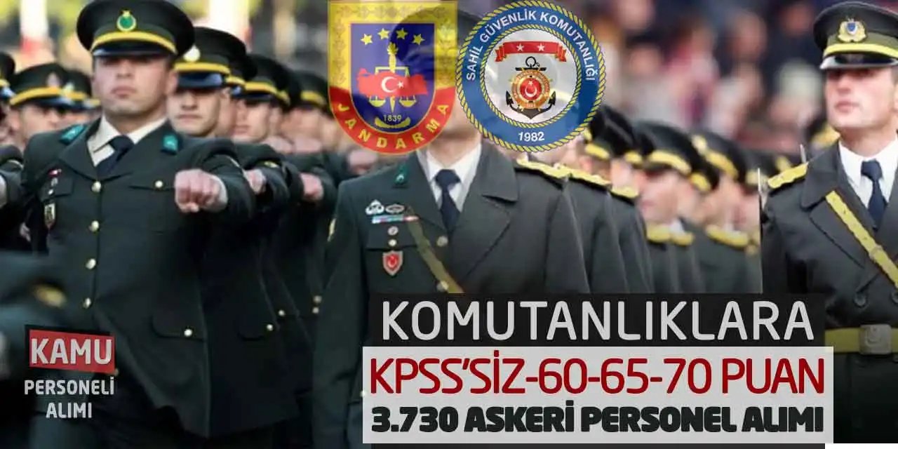 Komutanlıklara Askeri Personel Alımı!