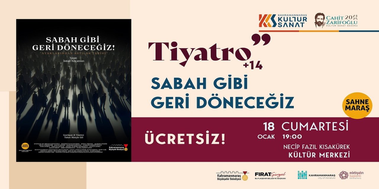 Sahne Maraş, Filistin'in Mücadelesini Sahneye Taşıyor