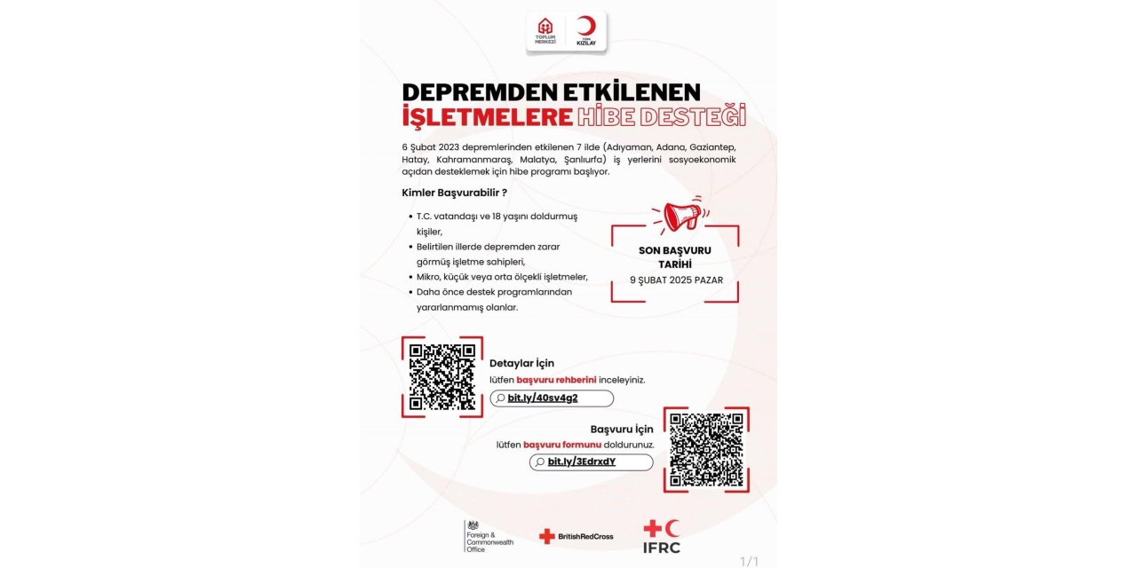 Kızılay Hibe Destek Programı Başlattı!
