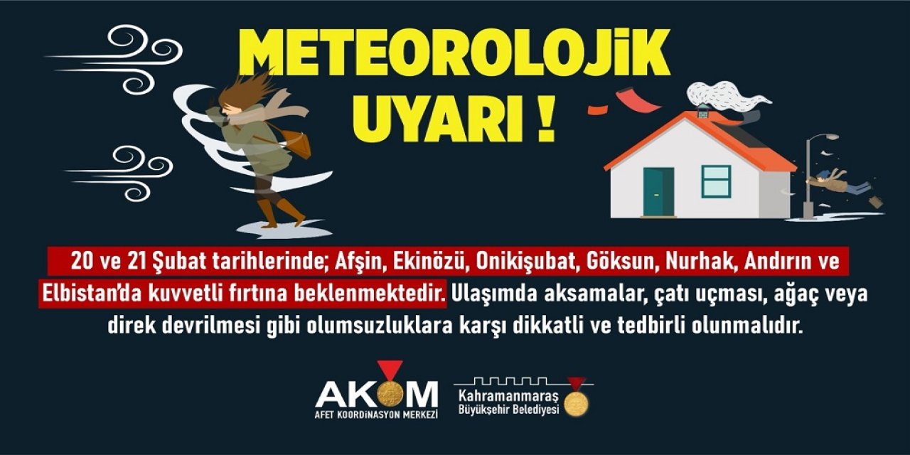 7 İlçeye Kuvvetli Fırtına Uyarısı!