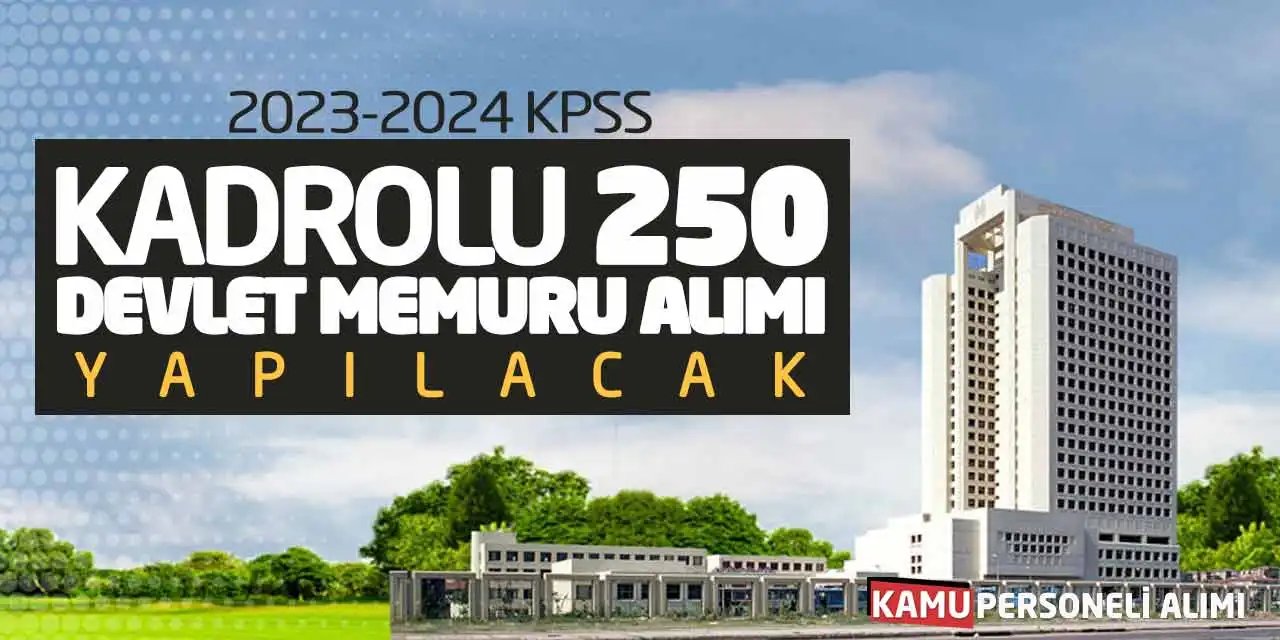 Hazine ve Maliye Bakanlığı'ndan 250 Kadrolu Devlet Memuru Alımı!