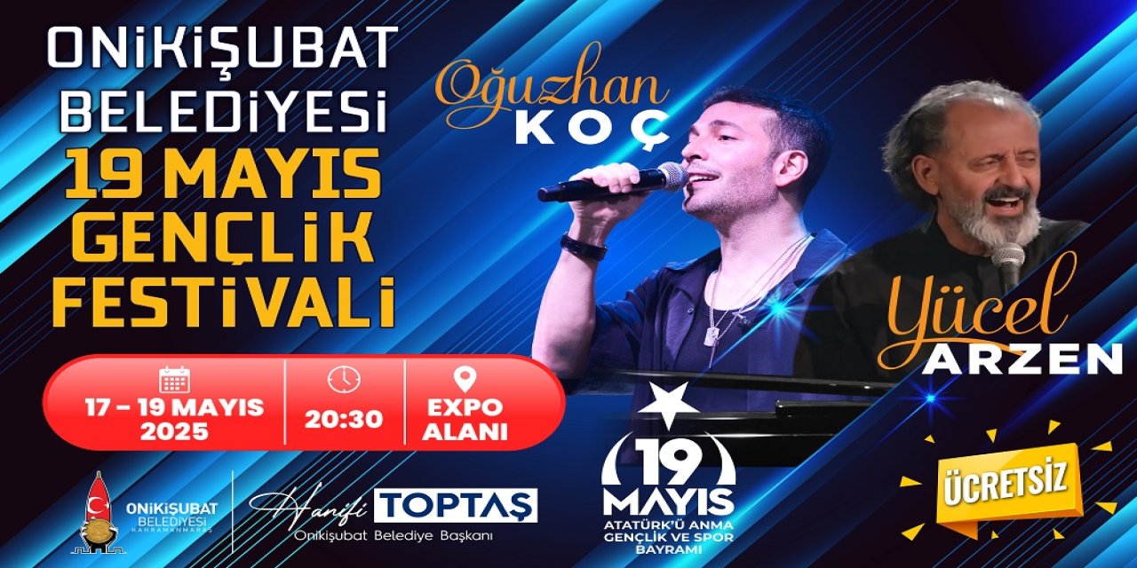 Onikişubat Gençlik Festivali, Oğuzhan Koç Konseriyle Başlıyor