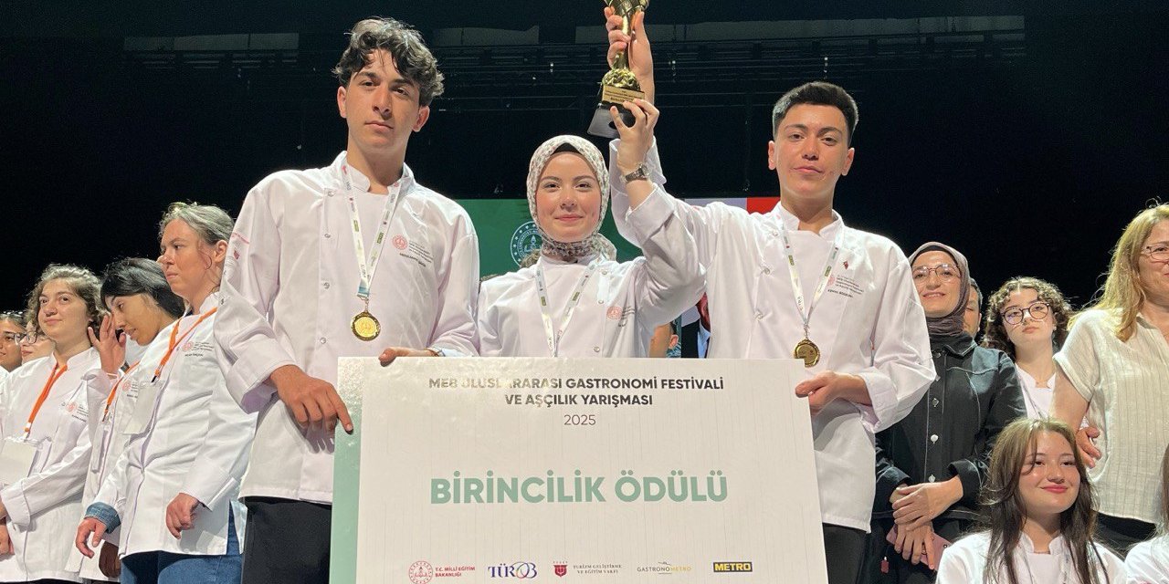 Kahramanmaraş Akdeniz Turizm MTAL, MEB Uluslararası Gastronomi Yarışması'nda 1. Oldu