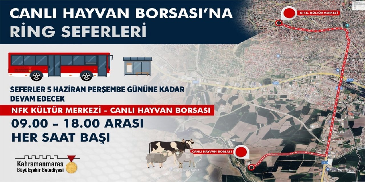 Canlı Hayvan Borsası’na Ücretsiz Otobüs Seferi