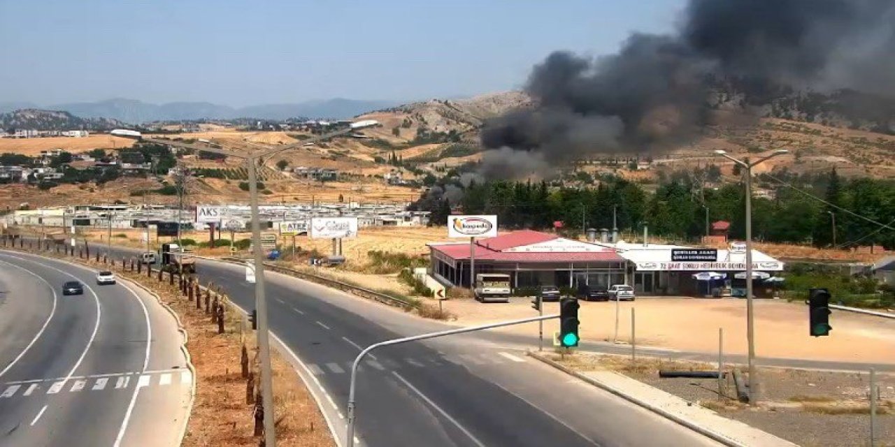 Kahramanmaraş konteynır kentte yangın 