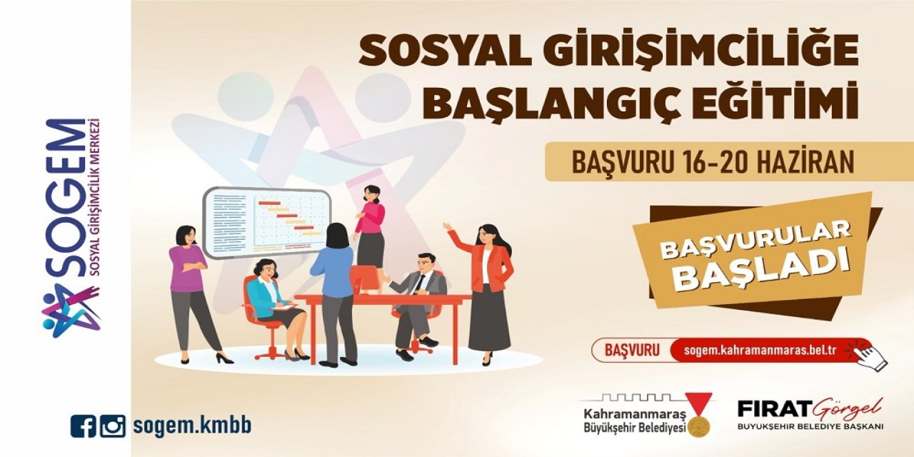 Sosyal Girişimciliğe Başlangıç Eğitimi Başvuruları Başladı