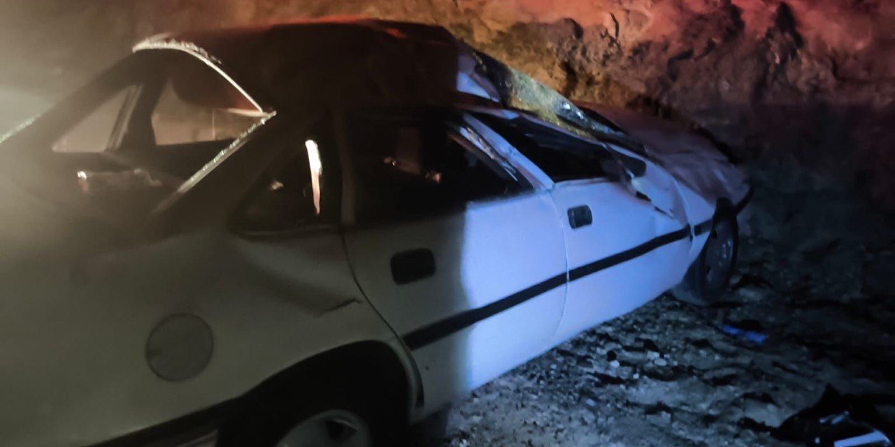 Afşin’de otomobil şarampole uçtu: 1 yaralı