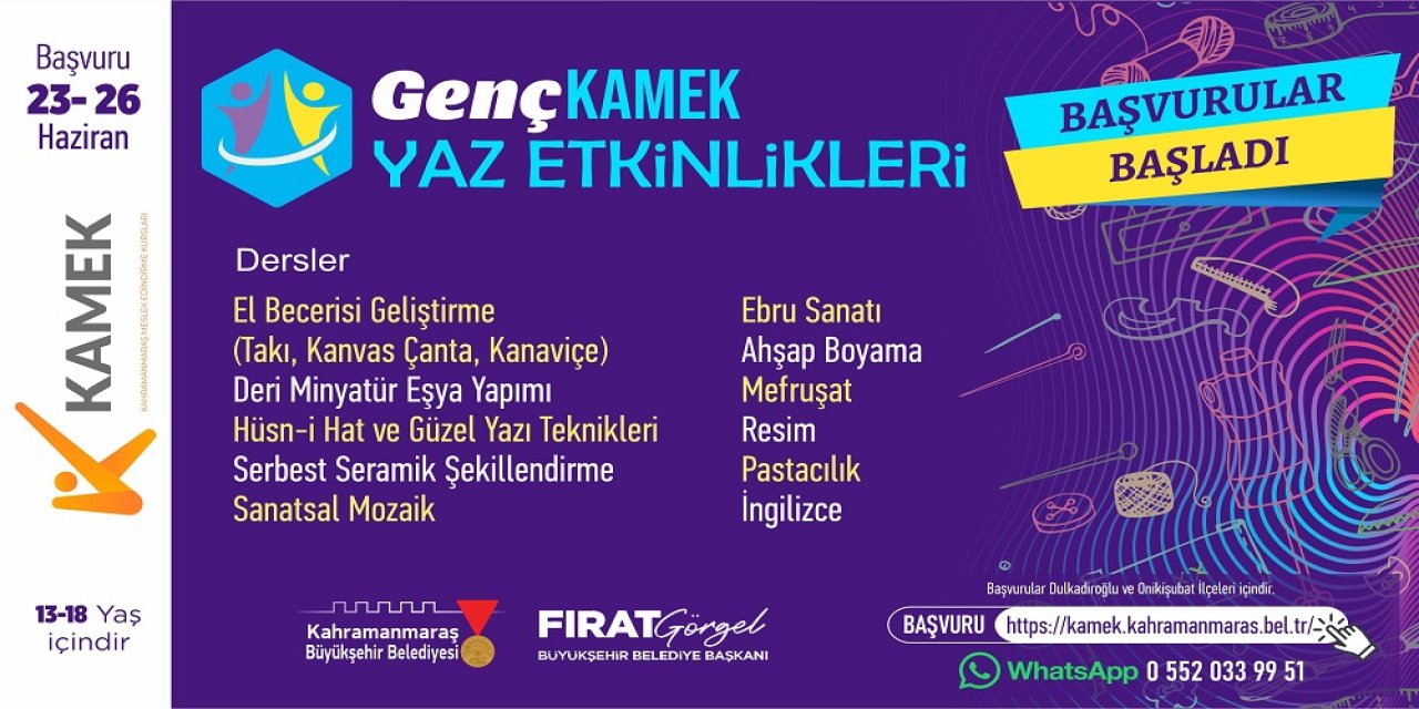 KAMEK Yaz Kursları İçin Başvurular Başladı!
