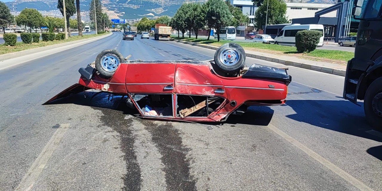 Kahramanmaraş’ta otomobil takla attı: 1 yaralı