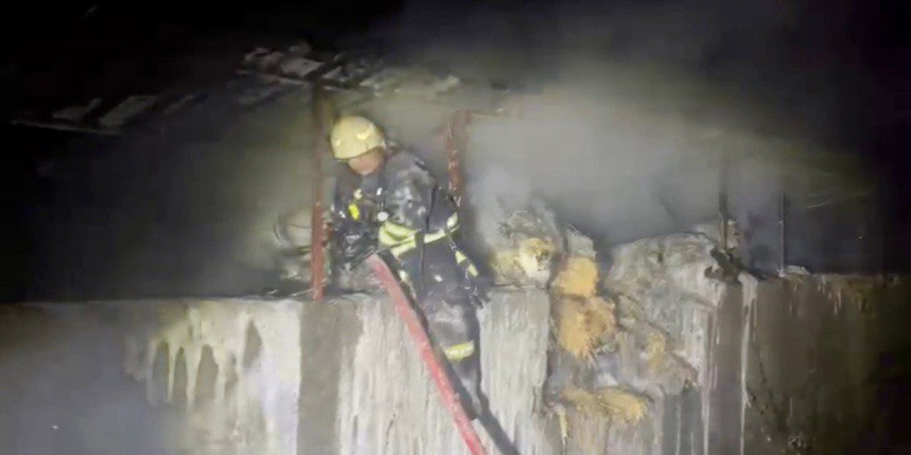 Kahramanmaraş’ta ahır yangını 