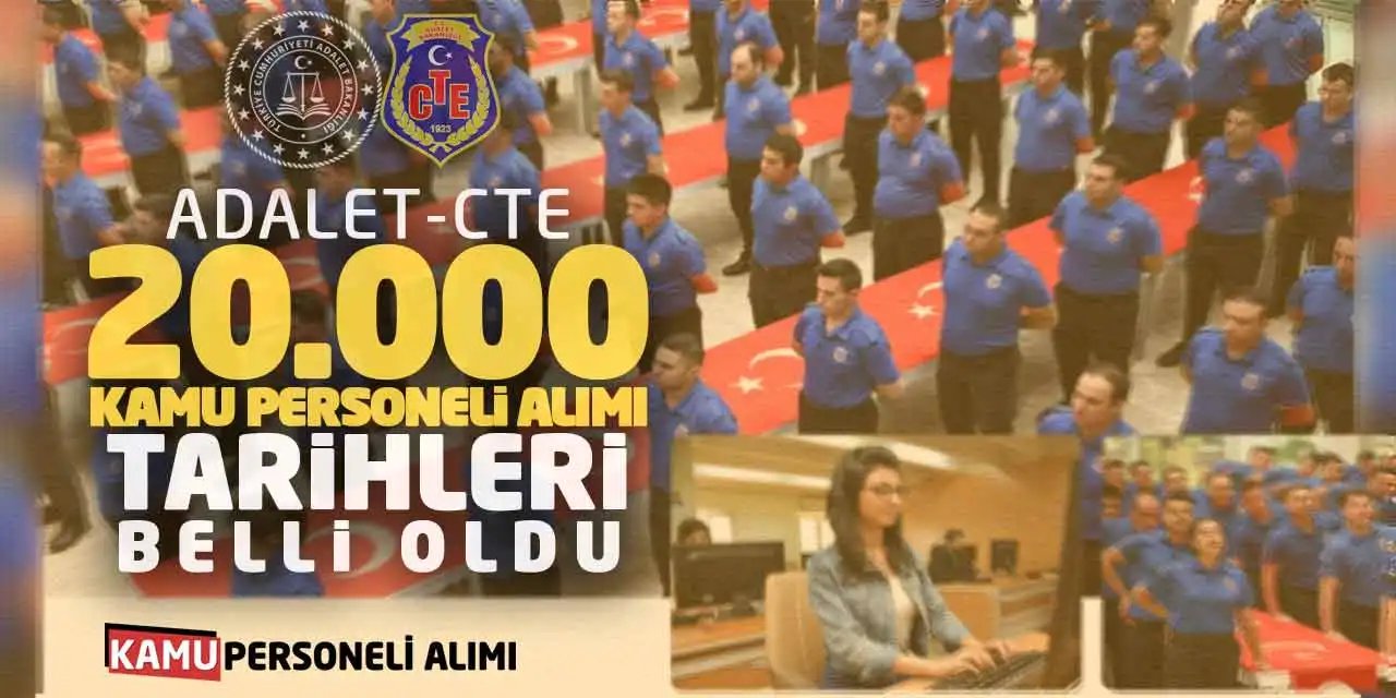 Adalet Bakanlığı'ndan 20.000 Kamu Personeli Alımı Müjdesi: Tarihler Belli Oldu