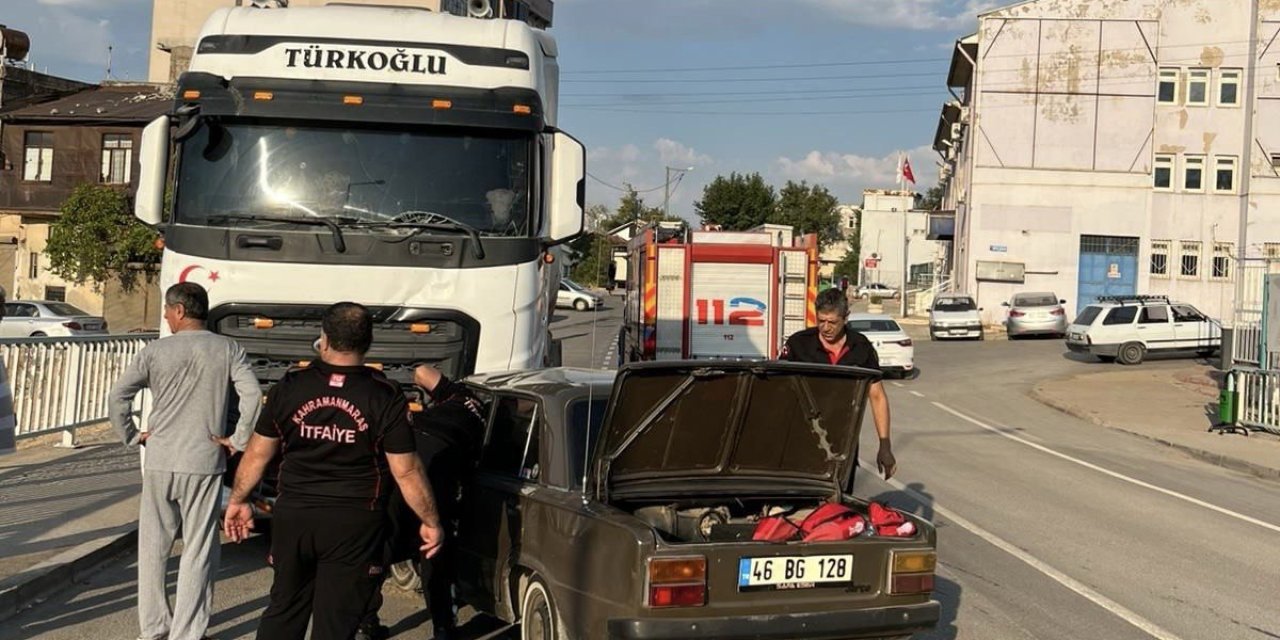 Kahramanmaraş’ta otomobil ile tır çarpıştı: 1 yaralı