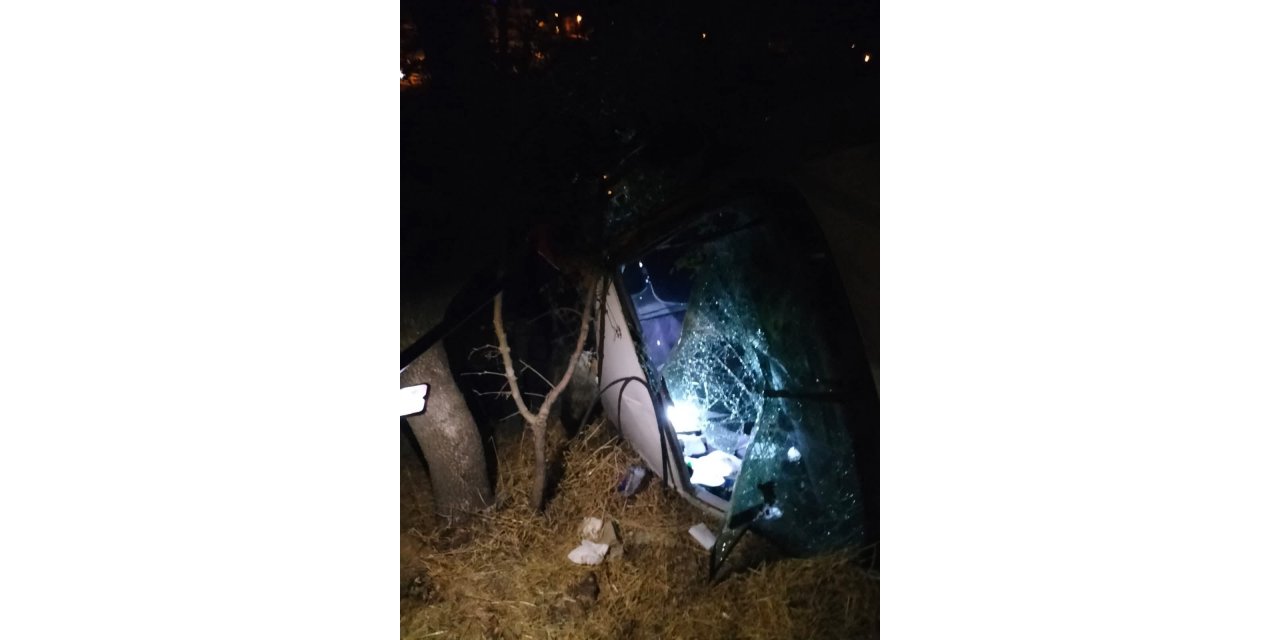 Adıyaman’da araç şarampole uçtu: 2 yaralı